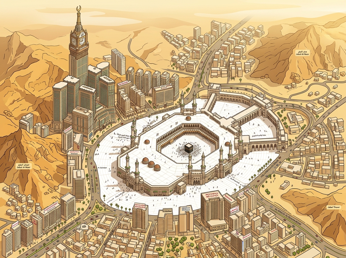 Peta Isometric 3D Makkah
